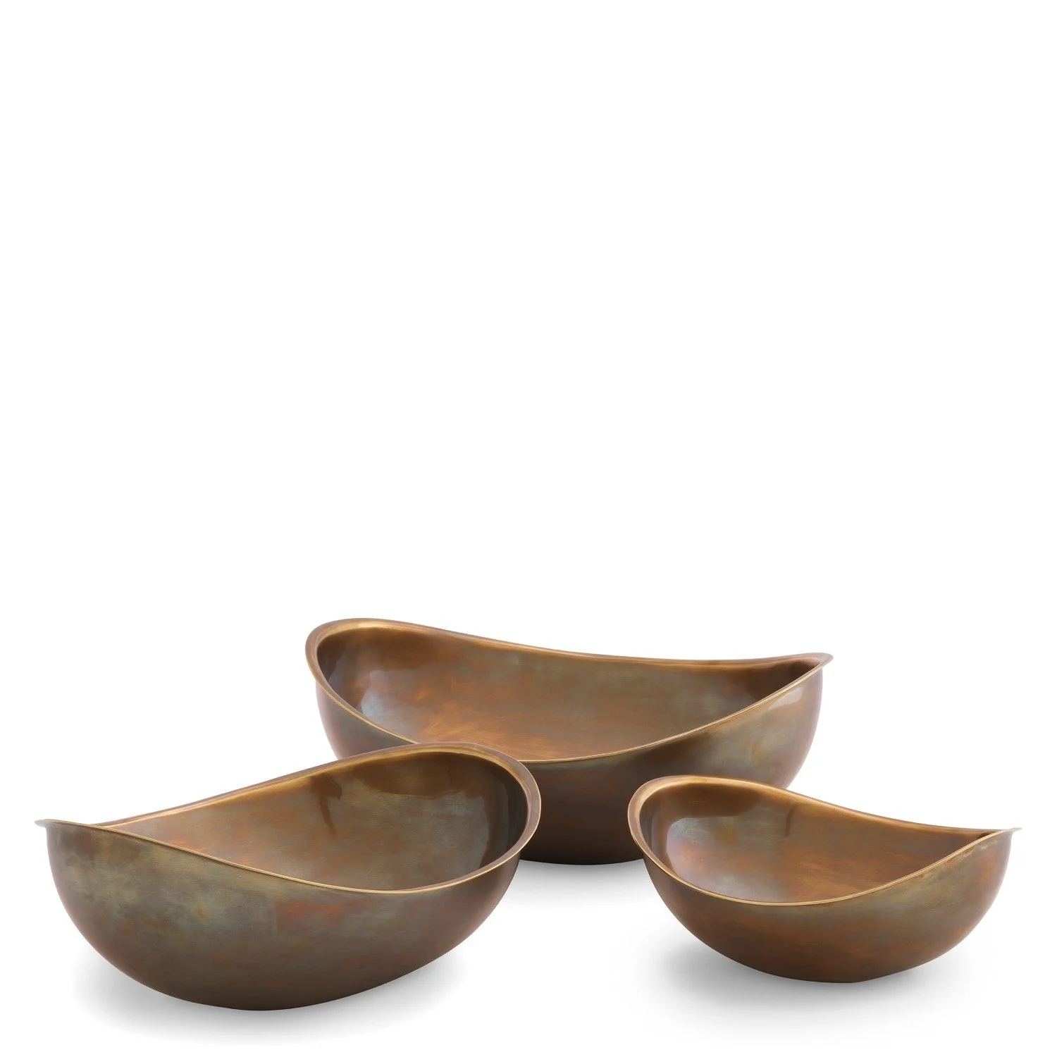 Sena Vintage Brass Bowl - Set Of 3